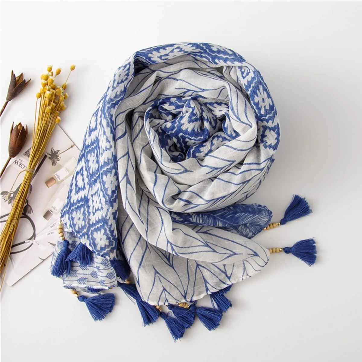 Soft Scarf for Women Girls Boho Large Lightweight Scarves Shawls Wraps for Four Seasons 70 x 35 inches