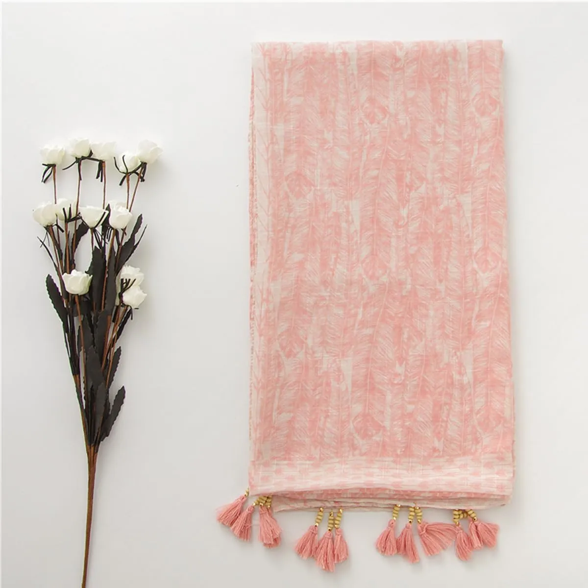 Soft Scarf for Women Girls Boho Large Lightweight Scarves Shawls Wraps for Four Seasons 70 x 35 inches
