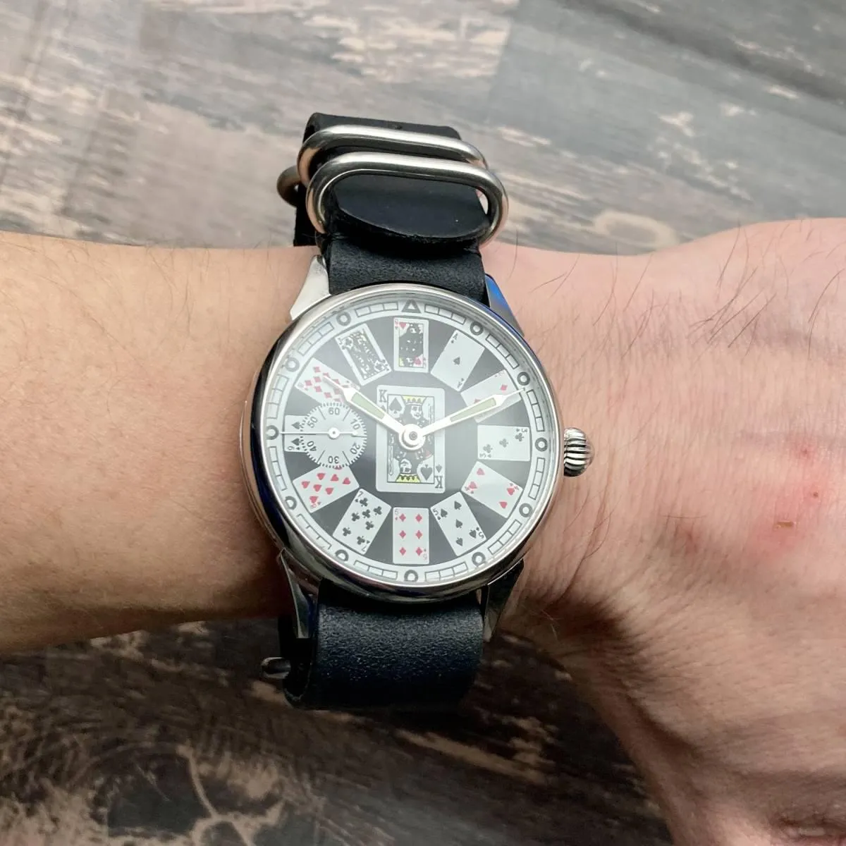 Soviet Wristwatch 1980s Manual Men's Trump 42mm Vintage
