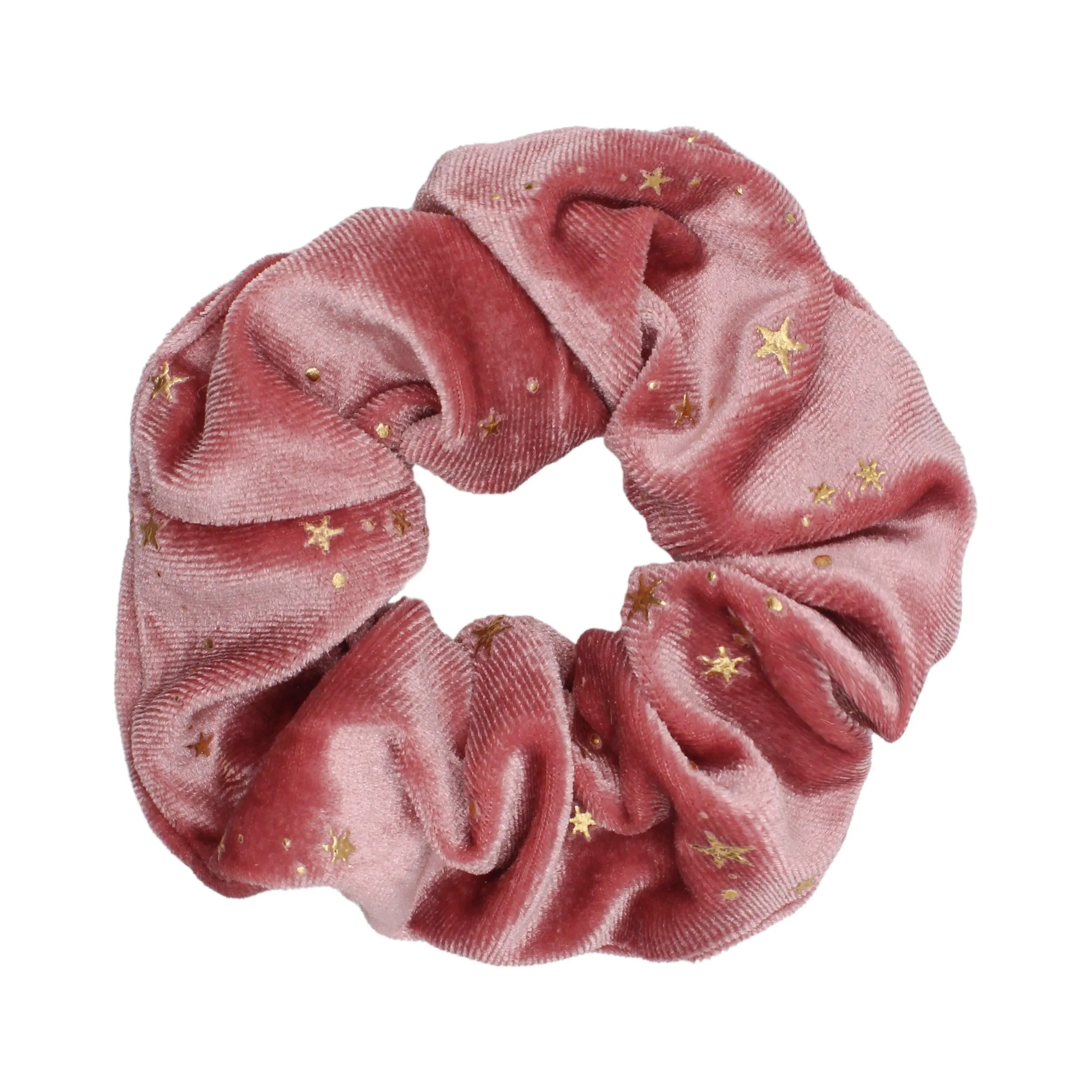 Stella Velvet Star Hair Scrunchie - Pink