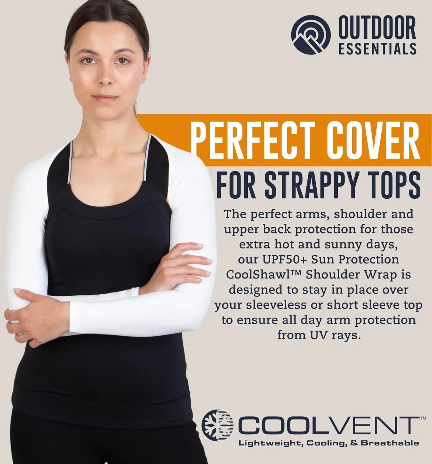 Sun Shawl Cooling Sleeves - Golf UV Shawl Arm Sleeves - Arm Covers for Women - Shawl Golf Sun Sleeves for Sun Protection