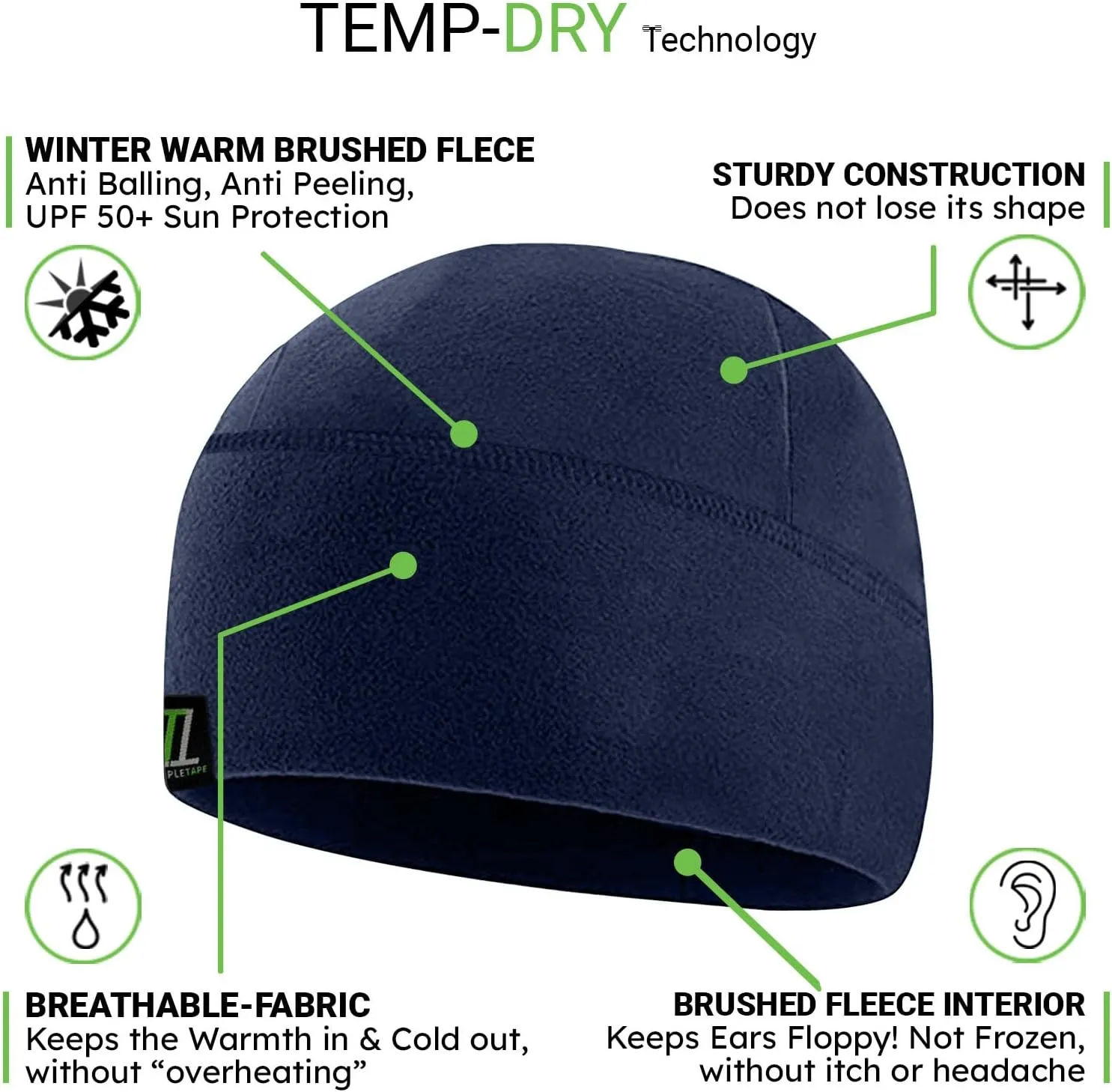 Tactical Fleece Watch Cap Beanie  Skull Cap Fleece Hat - Mens & Women