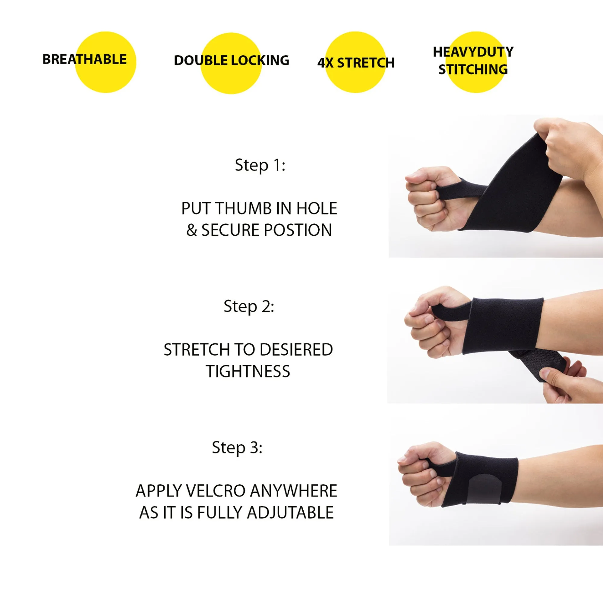 Veloz I Neoprene I Adjustable Wrist Support Brace