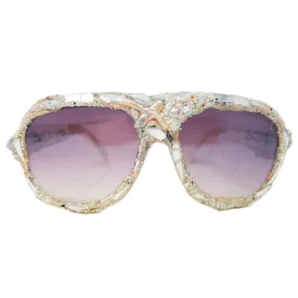 WHITE AND PEARL SUNGLASSES