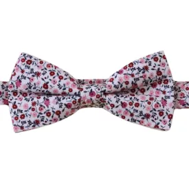 Wine & Blush Floral Bow Tie
