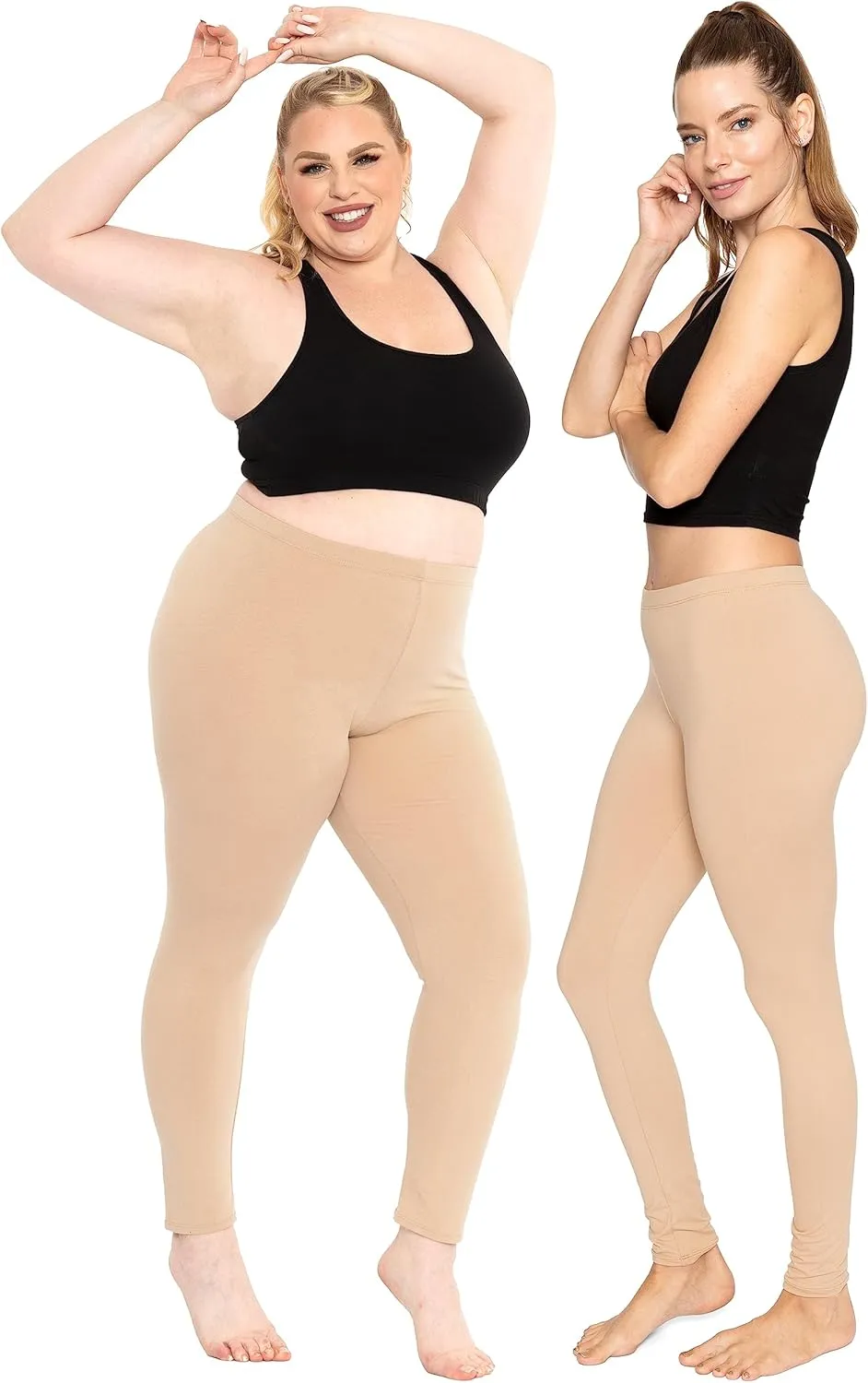 Women's and Plus Size Knee-Length and Ankle Length Leggings