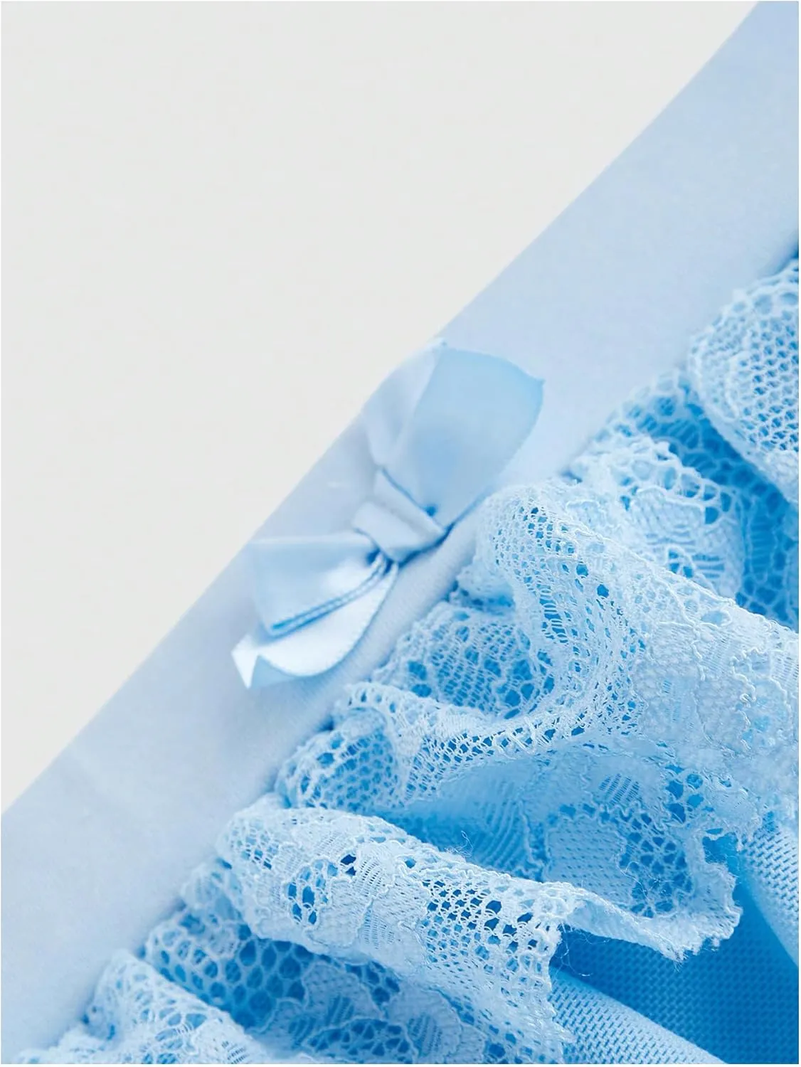 Women's Y2k Ruffle Shorts Lace Lolita Bloomers Elastic Waist Bow Front Shorts Micro Boyshorts