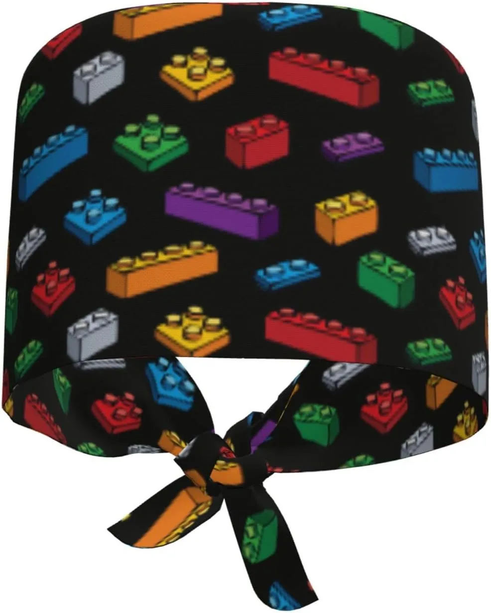 Working Cap Scrub Cap with Sweatband Adjustable Unisex Men Women Tie Back Hat Nurse Surgical Caps