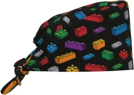 Working Cap Scrub Cap with Sweatband Adjustable Unisex Men Women Tie Back Hat Nurse Surgical Caps