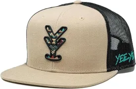 Yee Yee Apparel Tombstone Hat  Mens Trucker Hat with Adjustable Snapback and Mesh Back, Mens Snap Cap with Flat Bill Brim