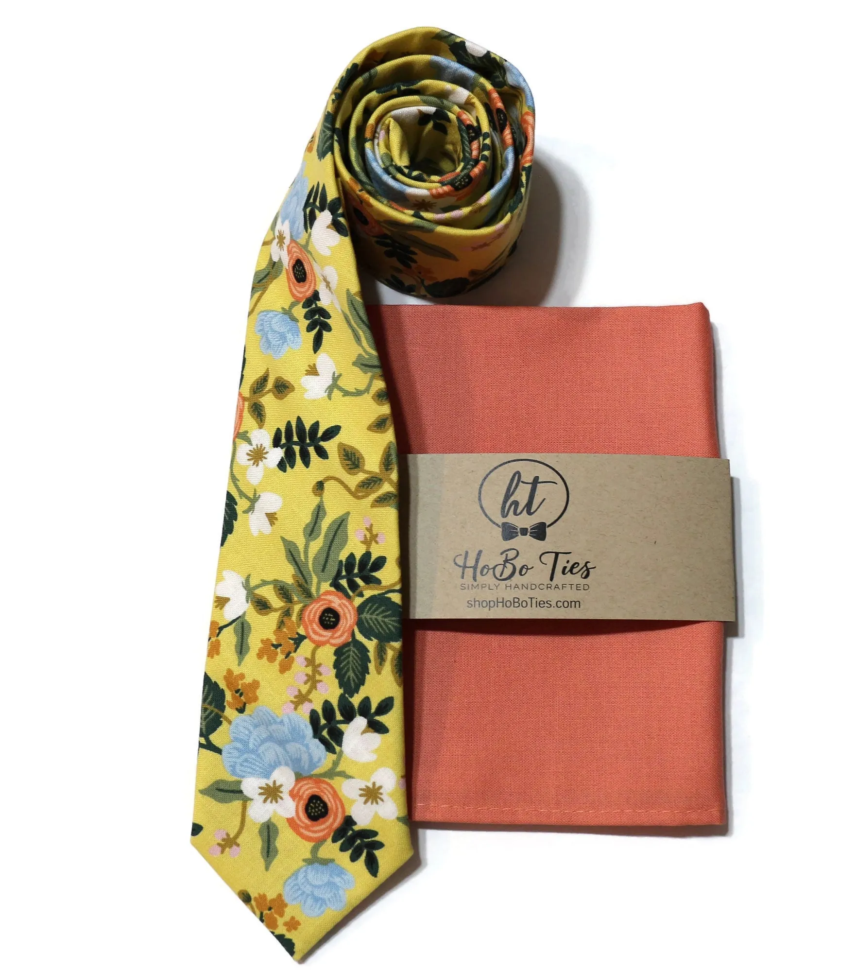 Yellow Birch Floral Necktie