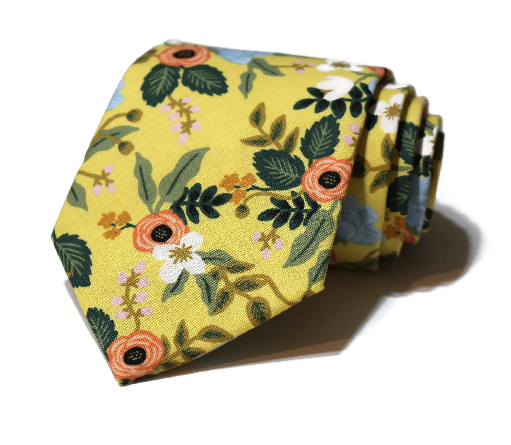 Yellow Birch Floral Necktie