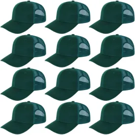 ZH 12 Pack Mesh Trucker Hats, Bulk Baseball Caps for Men and Women, Trucker Cap Wholesale